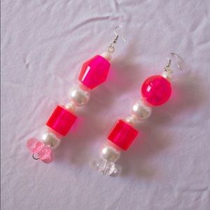 Pink Abstract Statement Earrings 💕💕💕